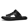 Summer Classic Men's Sandals Genuine Leather Soft Breathable Shoes Designer Beach Roman Brand Sandals Leather Men Sandals Slides