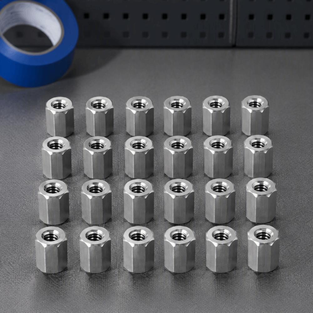 20pcs Fully Threaded Hex Coupling Nut Fully Threaded Coupling Nut Machine Installation