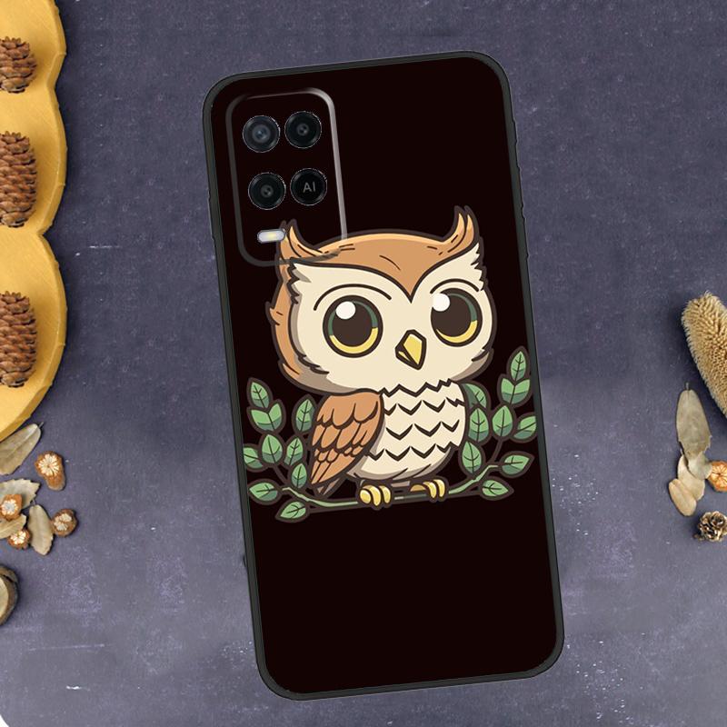 Cartoon Owl Phone Case For Oppo A40 A60 A80 A78 A98 A18 A38 A58 A74 A94 A54 A16 A76 A96 A15 A17 A77 A57S