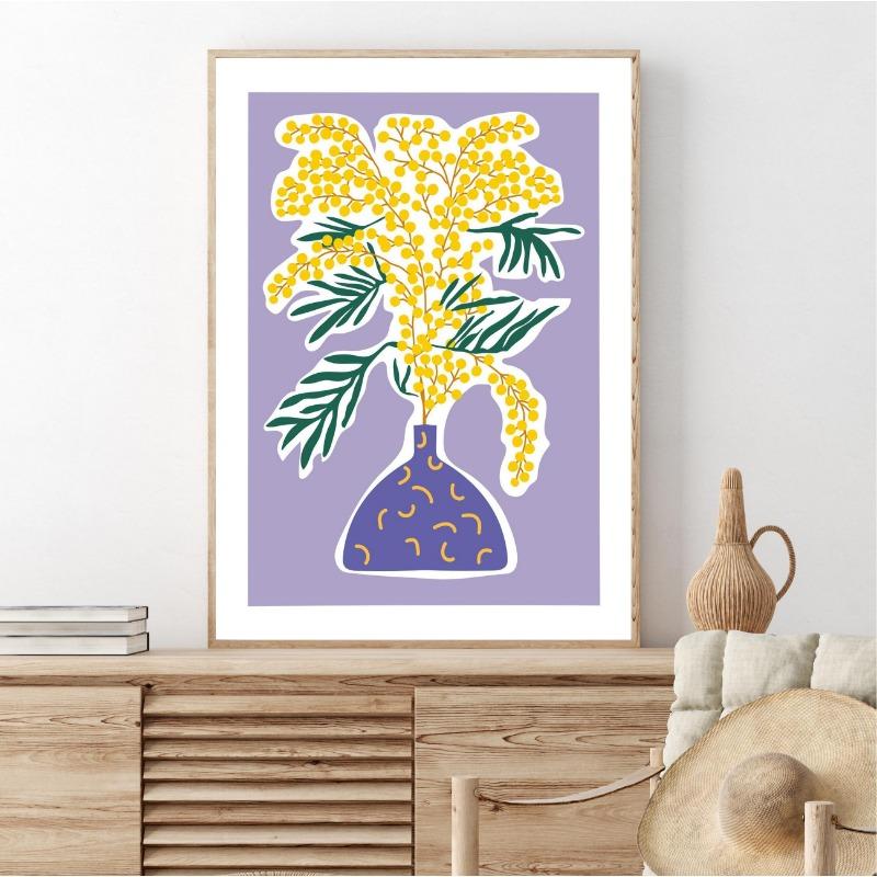 Flower Poster Canvas Painting Abstract Art Flower Market Print Nordic Style Wall Art Picture for Living Room Home Decoration