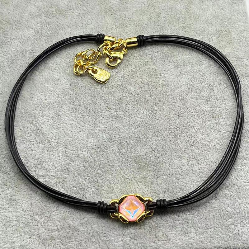 UNOde50 2024 European Gemstone Women s Romantic Necklace - High-Quality Jewelry Gift 40cm Necklace