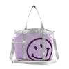 Cuco SMILEY Net Print 2-Way Tote Bag (A4 Compatible), 2513111708, Purple (590)