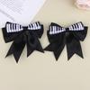 Piano Key Bow Hairpin Hair Clip Retro Girl Side Duckbill Clip Hair Accessory Black White Vintage Bowknot Hairpin For Cute Girls