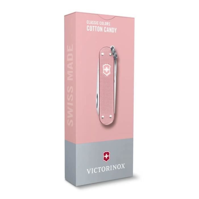 Couteau Suisse - Victorinox - Classic Alox - 58 Mm - 5 Fonctions - Couleur Cotton Candy