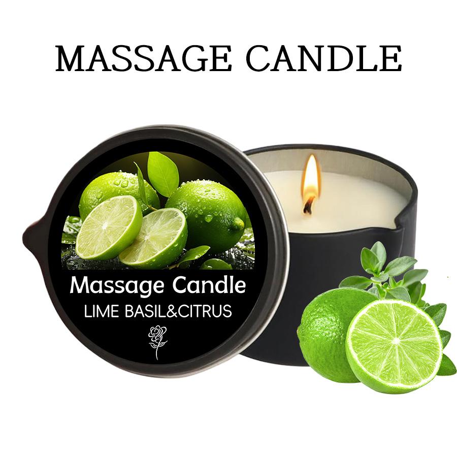 Amber Vanilla massage Candle , Soy Wax Scented Candles - Ideal for Creating Relaxing Ambience & Holiday Gifting, Gifts for Women