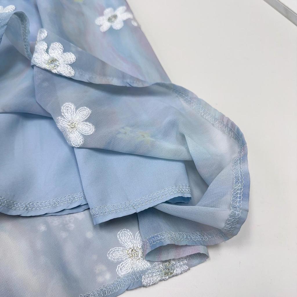 Chinese-Inspired Summer Set: Girls' Traditional Top & Pants Two-Piece