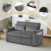Schlafsofa Flieks, 2-Sitzer Sofa mit Bettkasten, Verstellbarer Rückenlehne