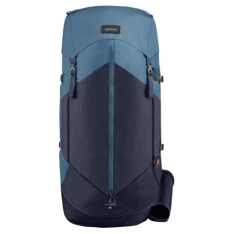 

DECATHLON 60L Trekking Solid Colour Versatile Polyester Outdoor Hiking Bag Backpack School Bag Women s Blue Grey