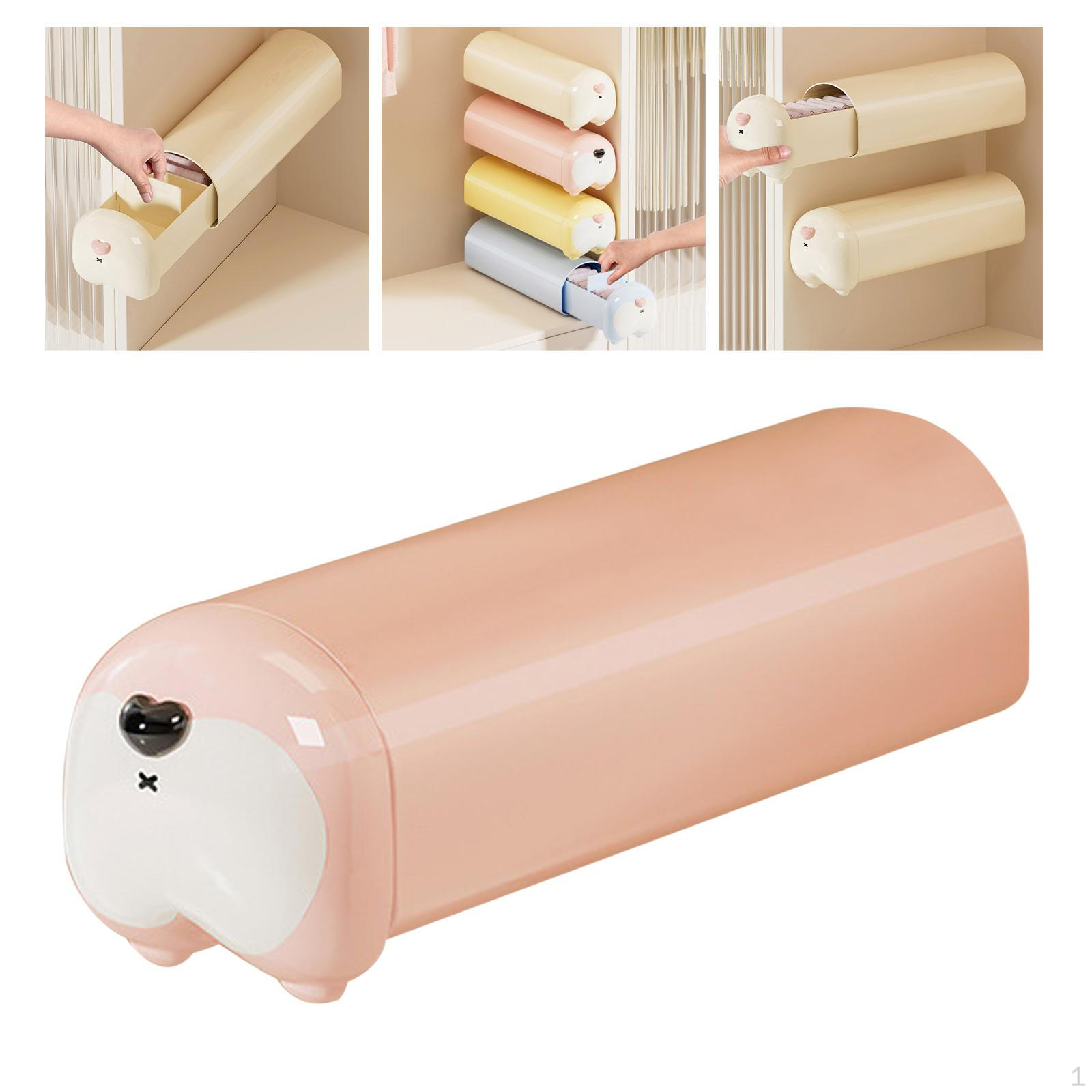 

Контейнер для хранения носков и нижнего белья, органайзер для шкафа для легкого доступа Pink