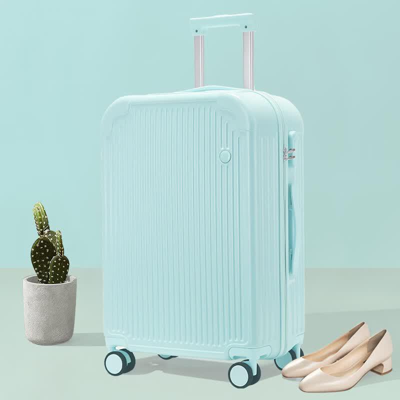 JOURHEY SHI Women s ABS Striped Silent Wheel Travel Luggage