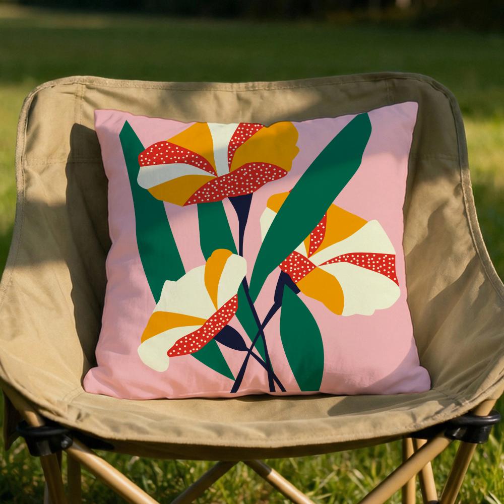 Plants and Flowers Cushion Cover Soft Reversible Durable Pillow Cover MultiScene Use for Home Car Daily Comfort