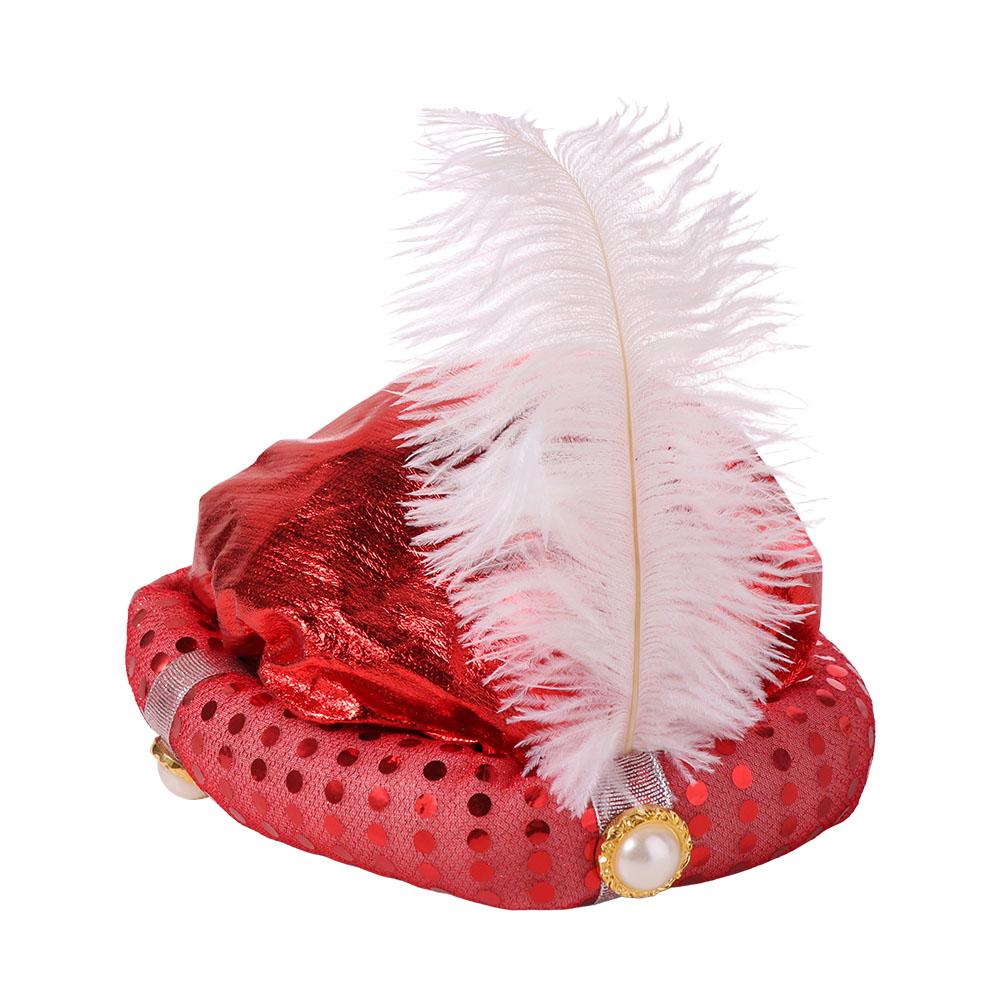 Party Hat Head Wraps Indian Cap Performance Props Headpiece Sultan Turban Hats Role Playing Fancy Dress Arab Headwear Halloween