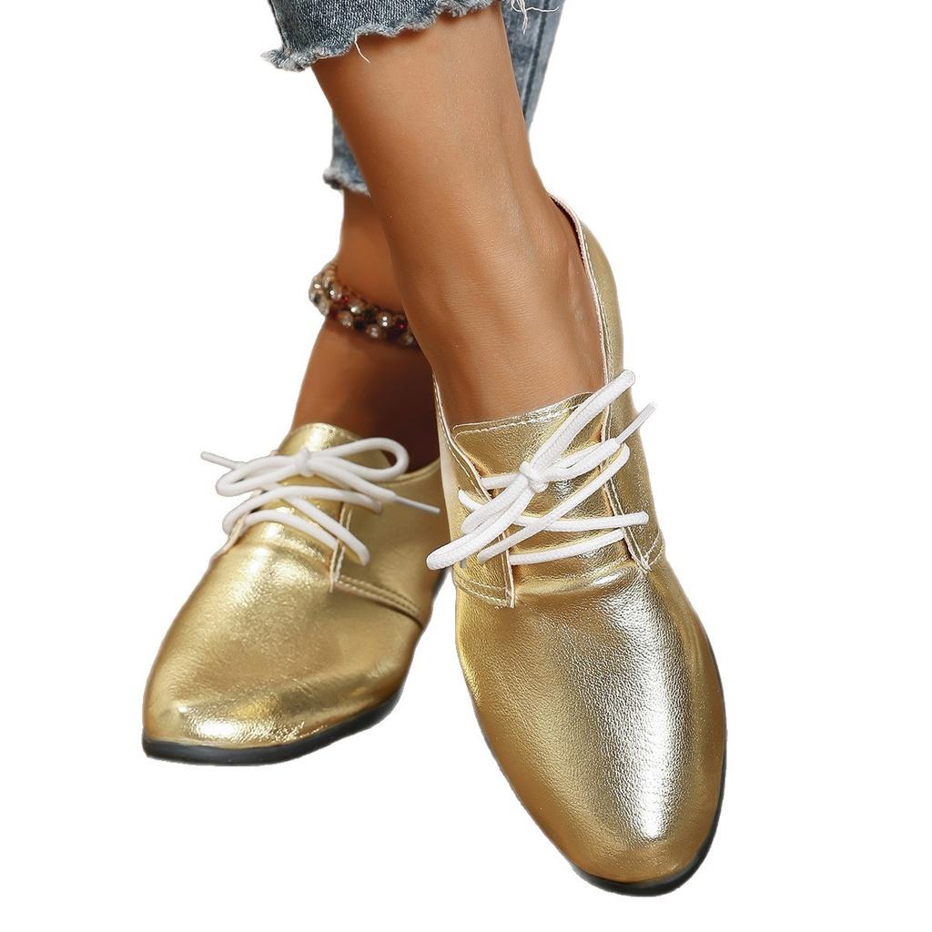 Stile Britannico Pelle Nuove Donna Fondo Piatto Non Stancano i Piedi Fondo Spesso Rialzanti Antiscivolo Ammortizzazione Sneakers Casual