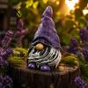 Miniature Landscaping Pieces Colorful Hat Gnome Resin Statue, Faceless Dwarf Figurine with Wrinkled Hat, Christmas Gifts Waterproof Garden Ornament,