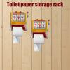 2 In 1 Toilet Paper Holder  Bathroom Free Standing Tissue Roll Storage Rack