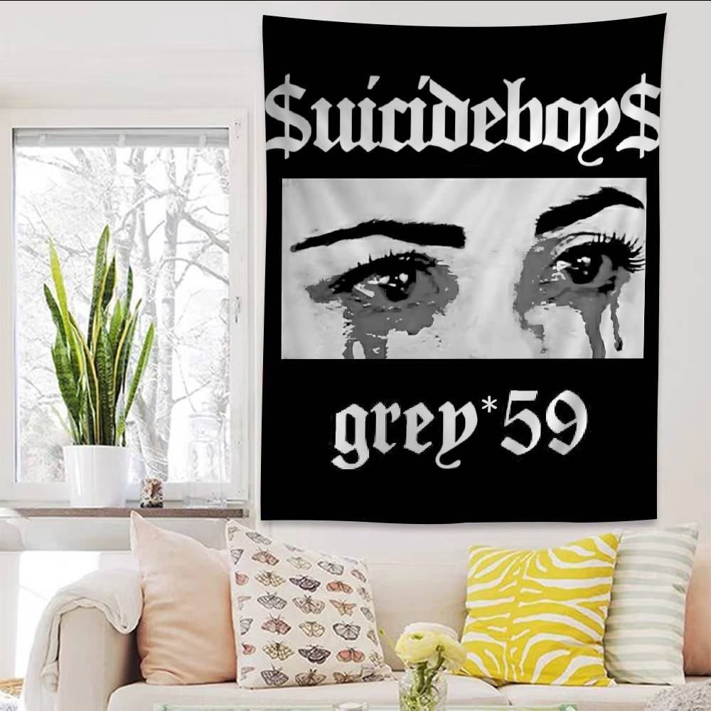 SSuicideboys G59 Cartoon Tapestry Art Science Fiction Room Home Decor Wall Hanging Home Decor