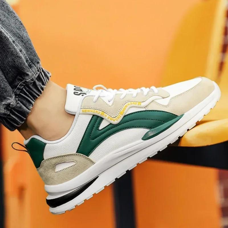 Quality Mens Casual Shoes Fashion Men's Sneakers New Outdoor Comfortable Breathable Non-slip Pu Platform Shoes 