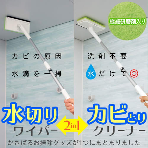 LEC Super Clean Black Mold Ceiling Mold Removal Wiper, Extendable, 16.3 X 6 X (63-80) Cm, Multi-Purpose, S-365