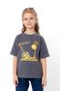 Girls' T-Shirt – Giraffe Print with "Stretch", Summer 6414-001-33-5-4 HC