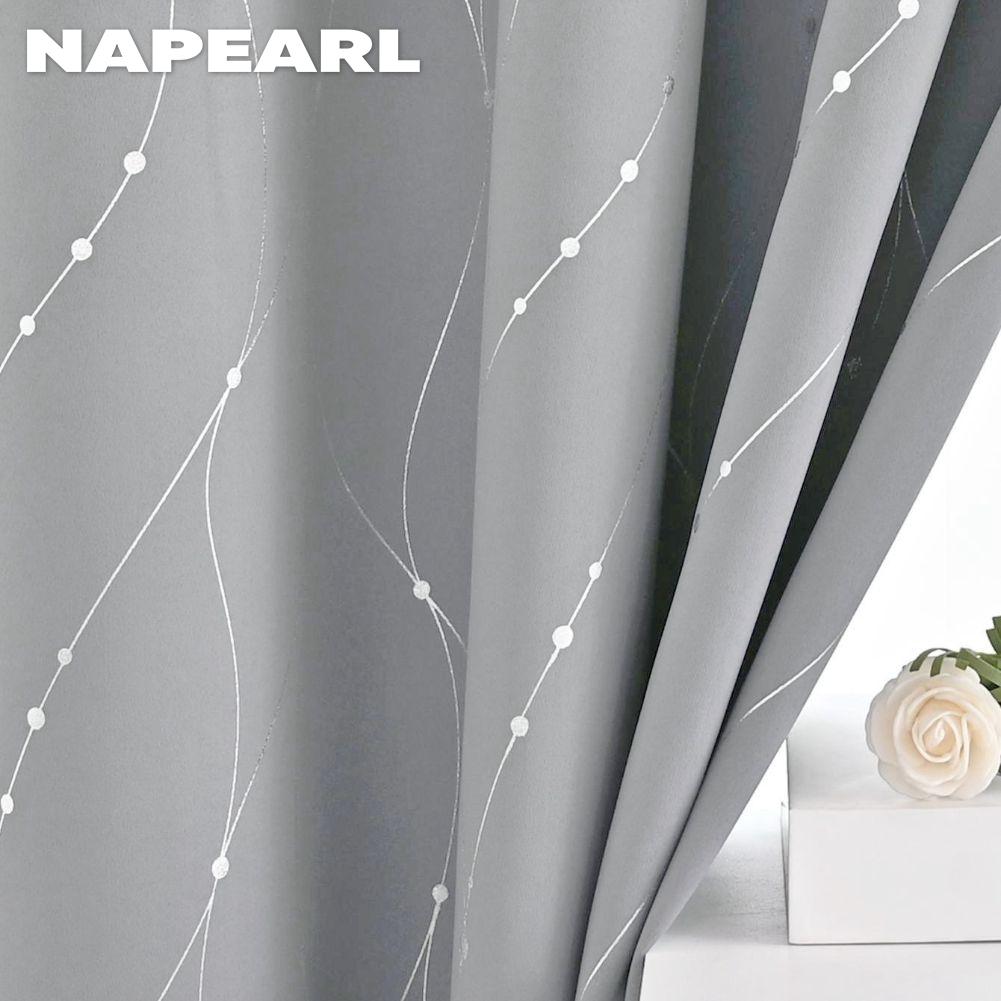 1PC NAPEARL 80% Blackout Degree Hot Silver Meteor High-precision Blackout Curtains for Bedroom Living Room Balcony Window Home Decor