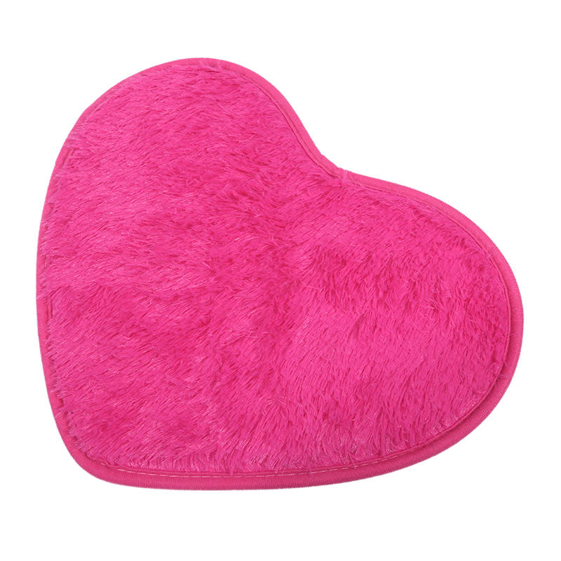 Heart Shaped Rugs Soft Non Slip Doormat Washable Water Absorbent Rugs for Home Entrance Bathroom Shower Floor Decor