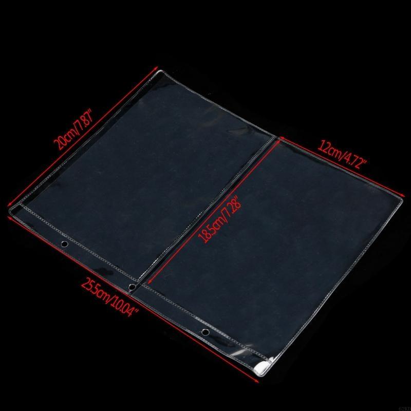 62KD Binder Sleeves Transparent Photo Album Binder Refill Inner Sleeve Storage Money Bill Note Currency Holder PVC Collection