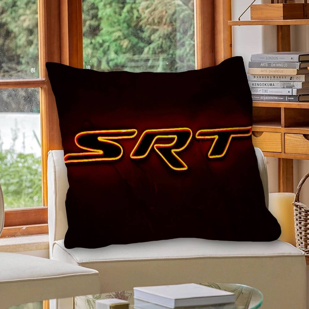 SRT Hellcat Demon Dodge Challenger Car Racing Cushion Cover Pillow Cover Decor Pillowcase Printed Cushion Case for Couch