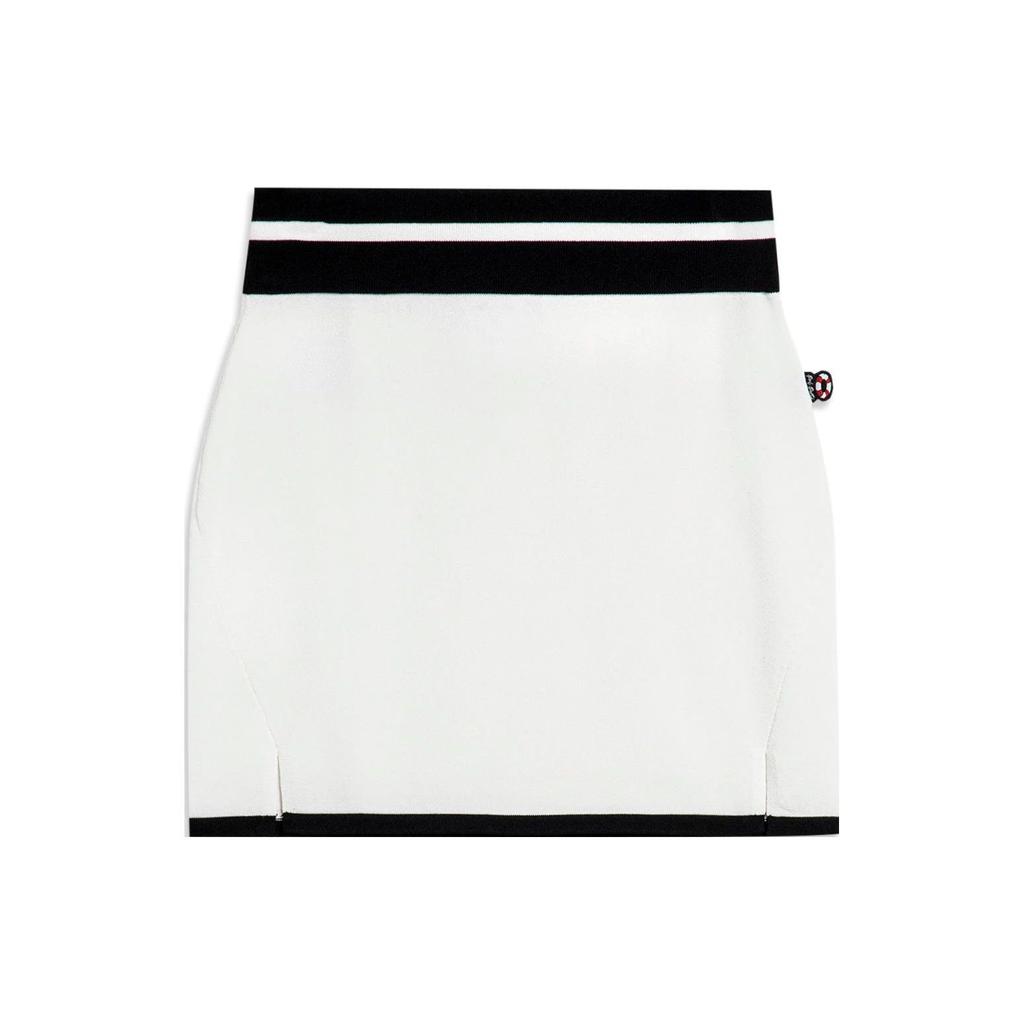 Li-Ning Sports Lifestyle Series League Of Legends Pool Party Collaboration Color Block Waistband Fitted Casual Skirt Women skirts Off-White ASKT710-1