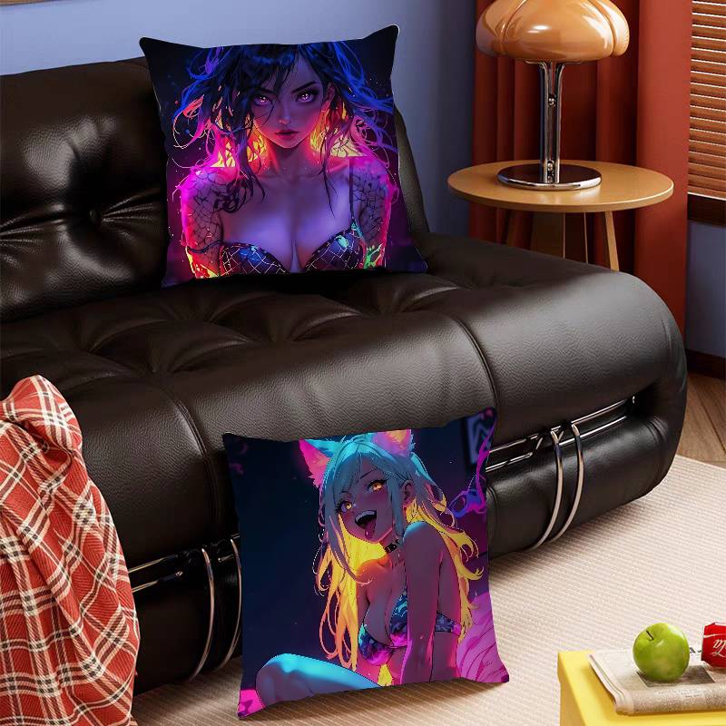 Anime Hot Girl-I Pillow Case Removable Washable Cushion Cover – All-Season Soft Linen