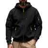 Men's Heavyweight Fleece Zip Up Hooded Cargo Sweatshirt.