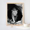 Black And White Leopard Fashion Animal Poster Print Canvas Wildlife Wall Decor Painting Room Home Picture Art Inspired Street
