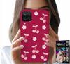 Etui Do Samsung Galaxy A22 5G - Wisienki, Wiśnie Na Bordowym Tle + Folia