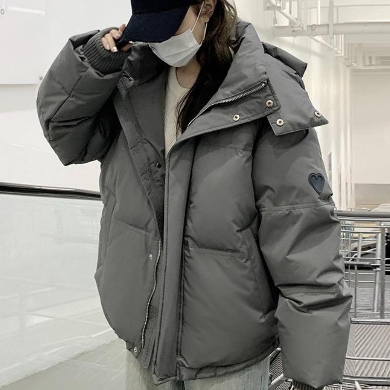 Zima Nowy Krótki Pogrubiony Płaszcz Watowany Bawełną Puchową