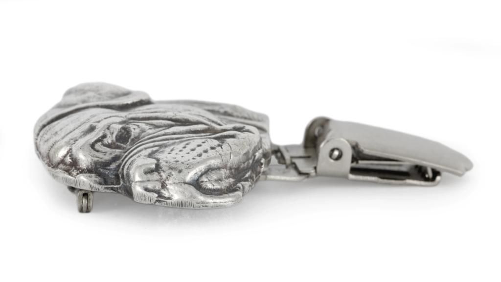 Bullmastiff – Brooch with a clip, holder for a start number – Design 01 | Art-Dog