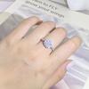 Bling Iced Out CZ Rings for Women Luxury Silver Color Wedding Bands Female Finger-rings Party Modern Fashion Jewelry