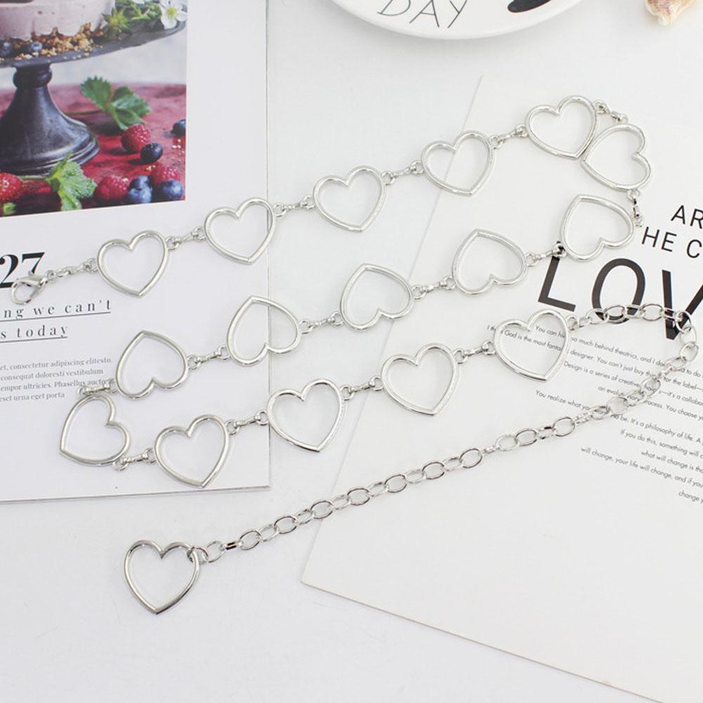 Women Fashion Classic Waist Chain Love Heart Hollow Girdle Hip Hop Style Waistband