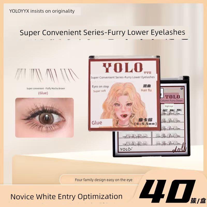 

Yolo Shake a Summer Kitten s Paw Artificial Mom Gave Birth to Eyelashes [Glue Style] Furry Mocha Brown