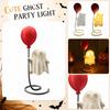 Halloween Ghost Party Decoration with Balloon Stand Indoor Tabletop Ornament for Seasonal Holiday Display and Festive Home Decor