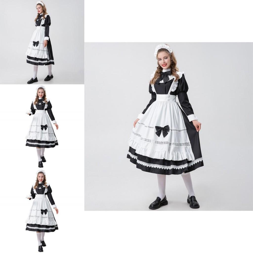 Long Feminine Sleeve Maid Costume Stunning Lolita Dress For 1824 Year Olds At Events