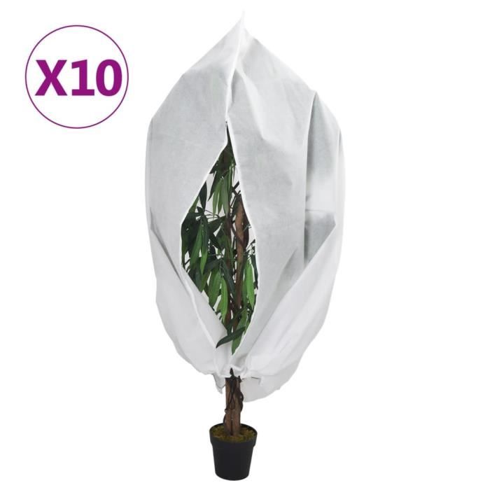 VidaXL Housses de protection pour plantes avec fermeture éclair 10 pcs 3203548