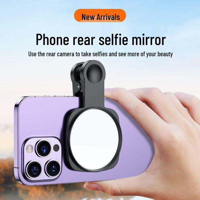 Mobile Phone HD Reflective Selfie Mirror - Handheld Sky Reflection Convex Mirror.
