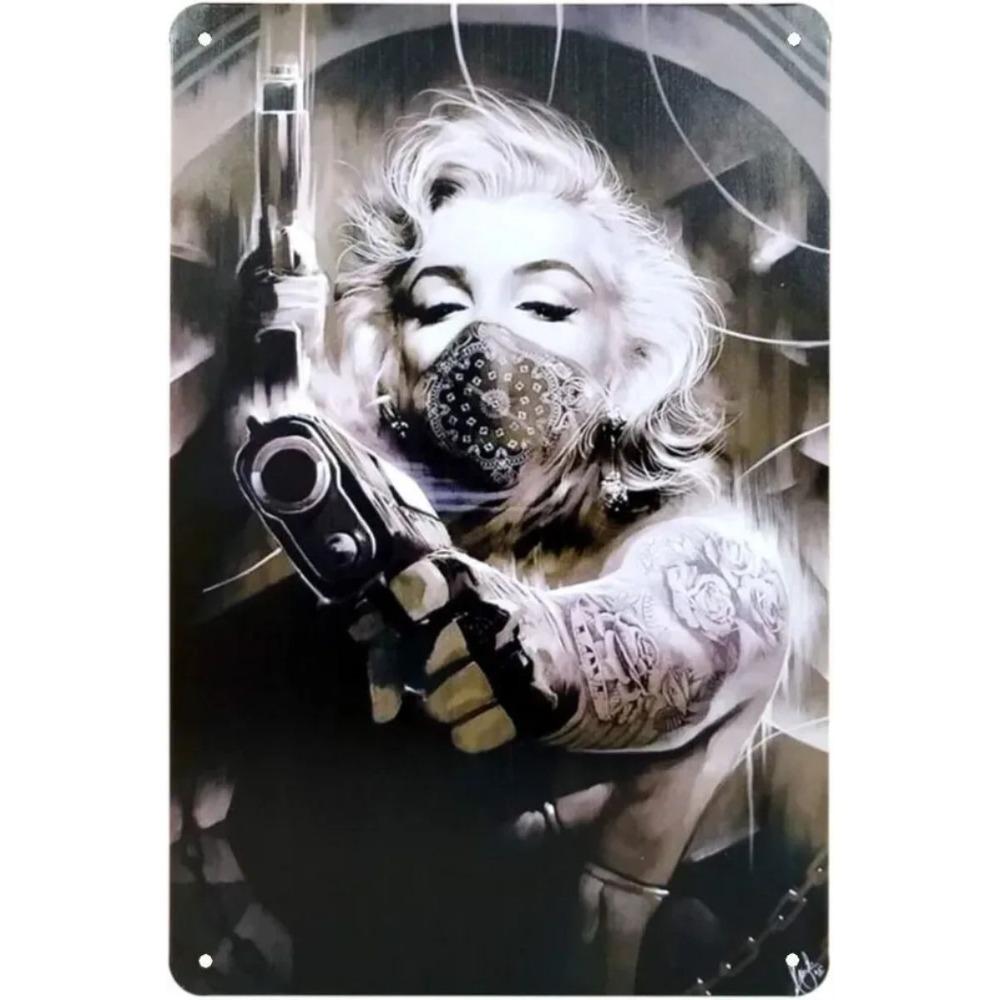 Decorative Metal Tin Sign, Anime Fitness Girl, 20x30 cm
