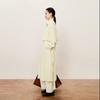 Less Women's Autumn Loose Straight Lapel Long Trench Coat