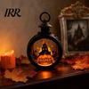 Halloween Party Table Centerpiece Retro Pumpkin Lantern, LED Electronic Candle Light, Vintage Safe Flameless Decor Handheld Decorative Lamp