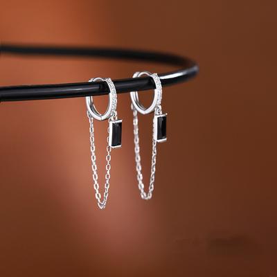 Ohrringe mit langen Kettenquasten im koreanischen Stil für Damen, platinfarben, Damenmodeschmuck 2022 Neu AVE