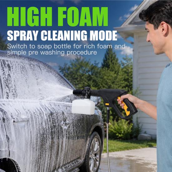 High Pressure Cleaner 4800PSI Electric Washer with 4 Nozzles & 33Ft Hose Power Overheat Protect for Car Fence Patio Cleaning Heavy Duty