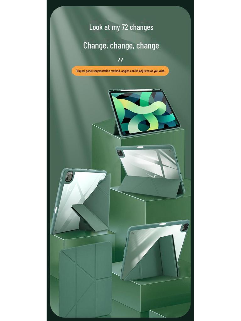 iPad Air4/5 & Pro11 Acrylic Y-Fold Protective Case, Mini 6 Anti-Fall Tablet Cover