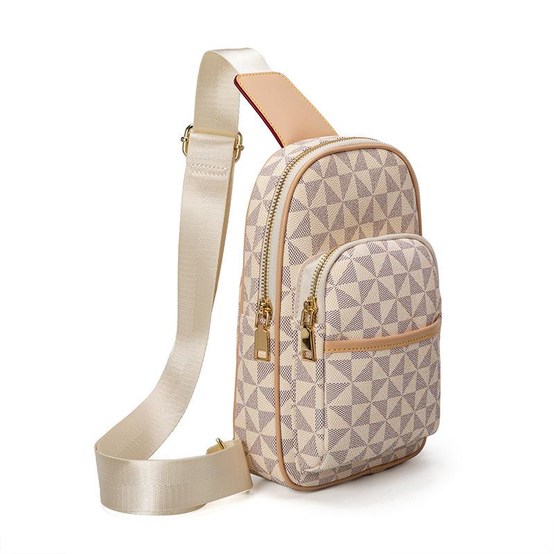 Women's Crossbody Bag New Style Chest Bag PU Soft Leather Print Crossbody Outdoor Mobile Phone Coin Wallet