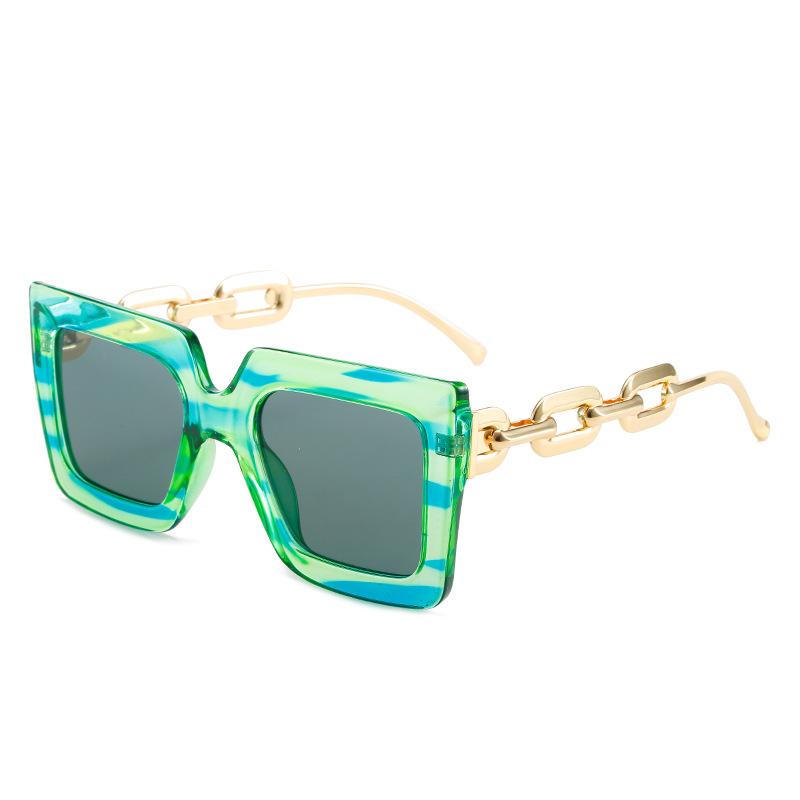 Twooo 3207 Übergroße quadratische Brille mit modischem Bügel Sonnenbrille Damen