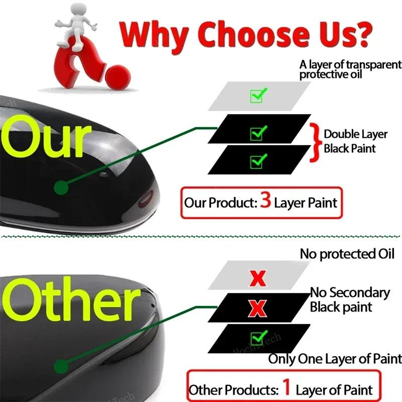 Μαύρο Κάλυμμα Καθρέφτη Οπισθοπορείας για Mercedes-Benz W176 W246 W212 W204 C117 W221 C218 a B C E S CLA GLA GLK Class Αυτοκίνητο Αξεσουάρ